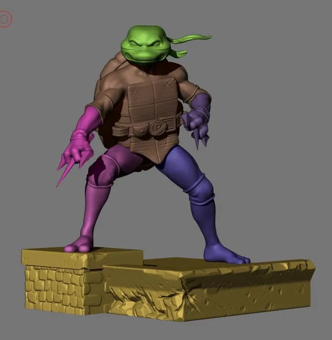 STL - Estátua de las Tortugas Ninja render 5