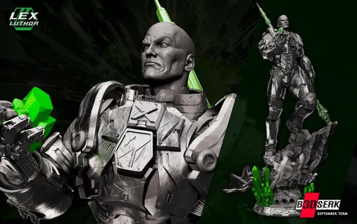 STL - Estatua de Lex Luthor render 2