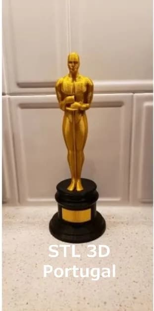 STL - Estatua del Oscar render 3
