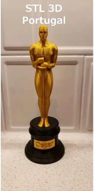 STL - Estatua del Oscar render 4