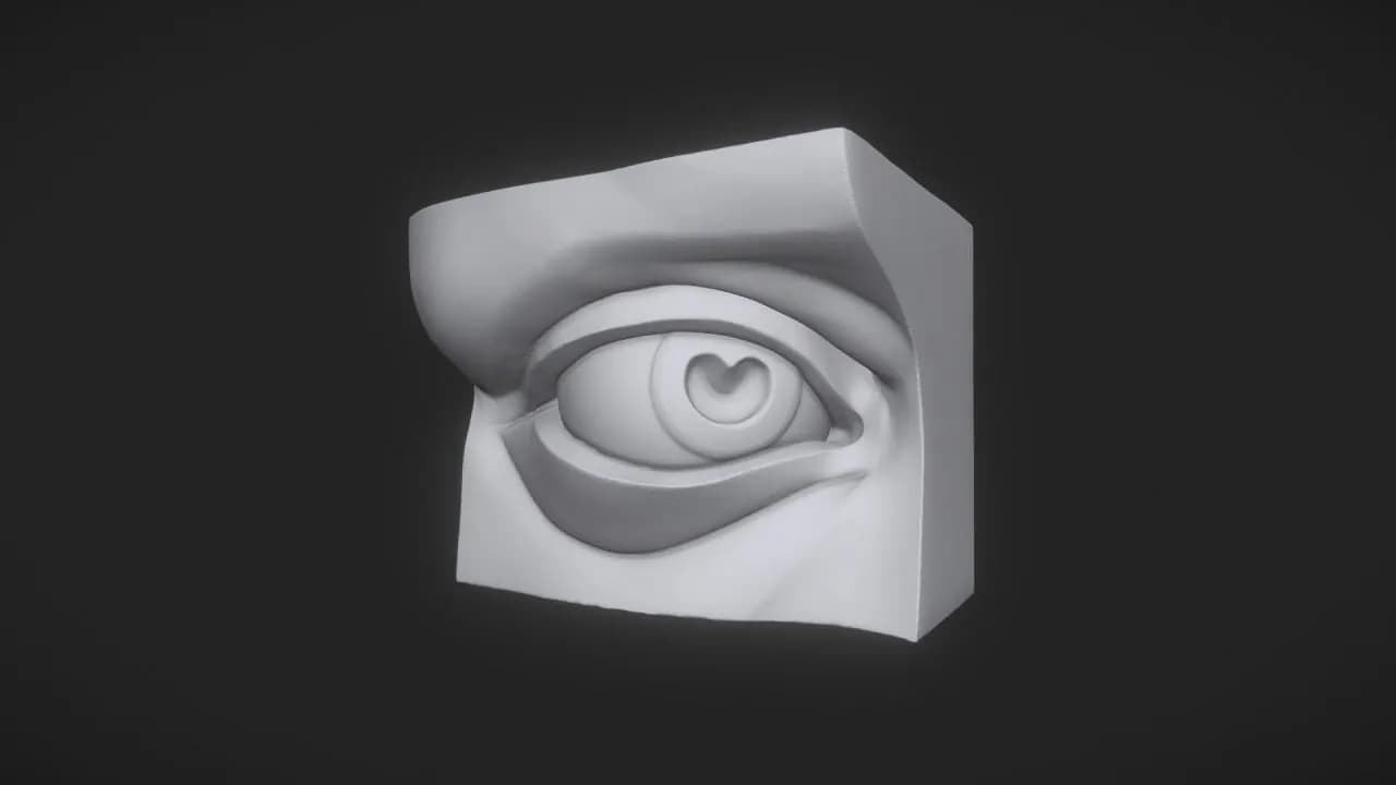 STL - Estudio de ojo en yeso