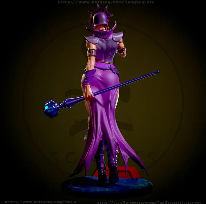 STL - Evil Lyn figura render 2