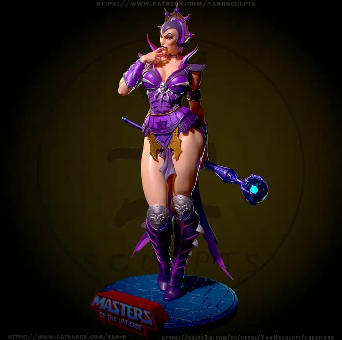 STL - Evil Lyn figura render 4