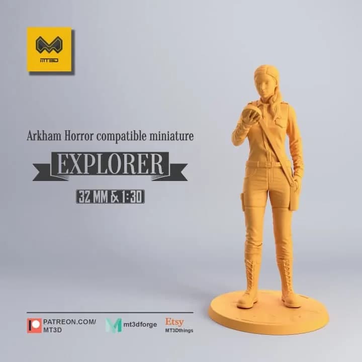 STL - Exploradora de Arkham Horror render 2