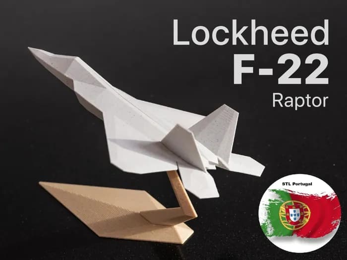 STL - F 22 Raptor Display 𝐒𝐓𝐋 𝟑𝐃 𝐏𝐨𝐫𝐭𝐮𝐠𝐚𝐥