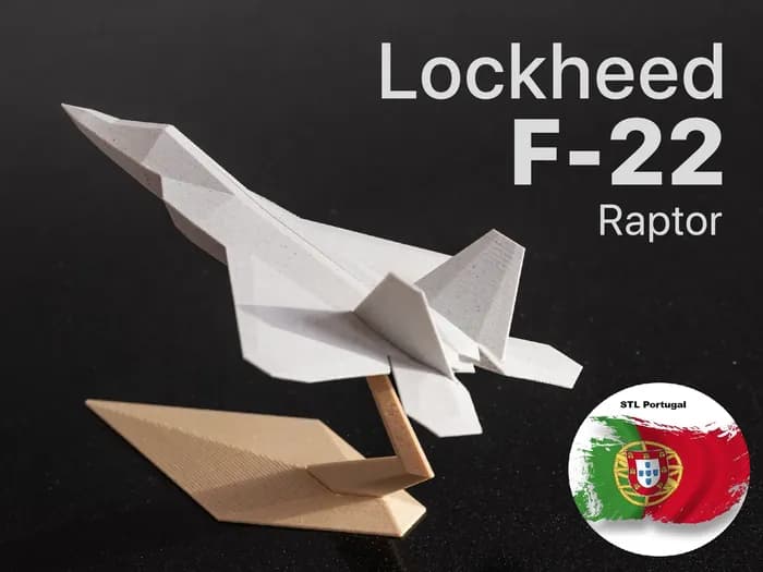 STL - F 22 Raptor Display 𝐒𝐓𝐋 𝟑𝐃 𝐏𝐨𝐫𝐭𝐮𝐠𝐚𝐥