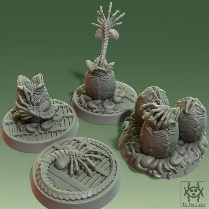 STL - Face Hugger y huevos Xenomorfo