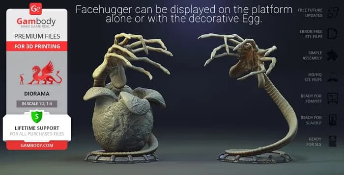 STL - facehugger alien (gambody) render 3