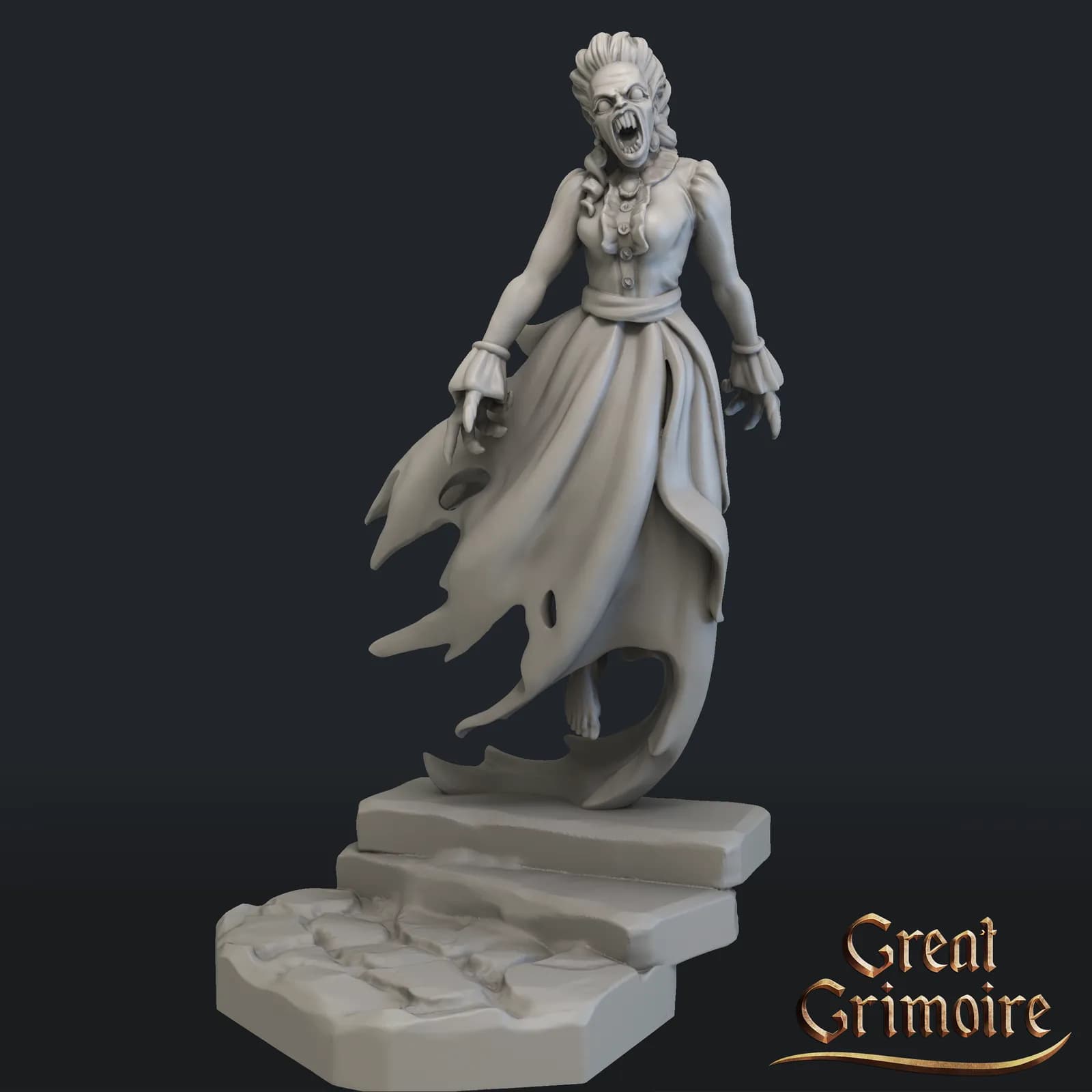 STL - Fantasma Victoriano Malevolo render 5