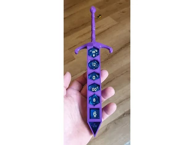 STL - fantasy dice holder sword