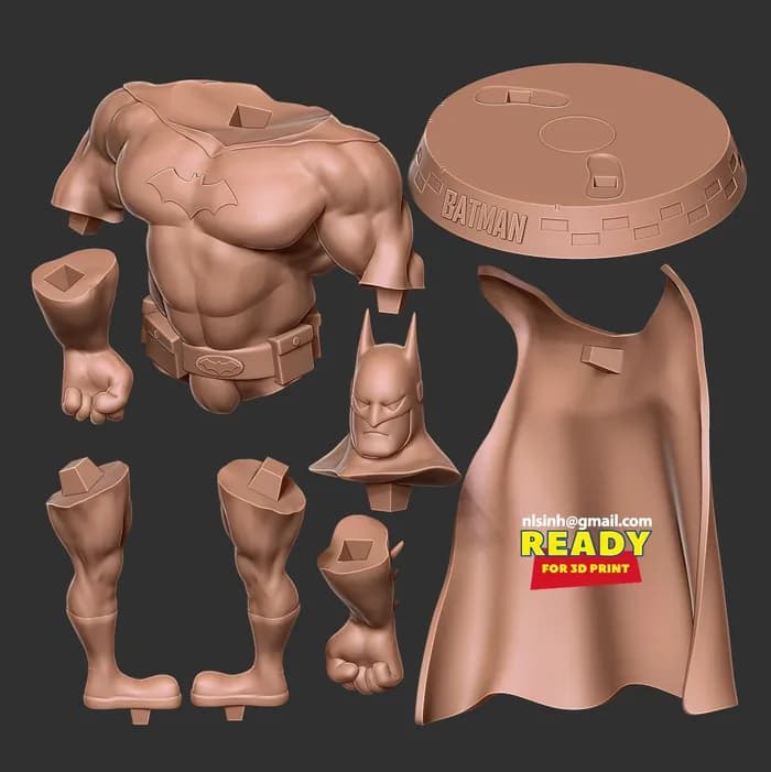 STL - fat batman render 3