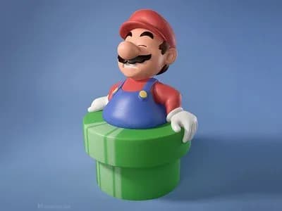 STL - fat mario 3d print stl