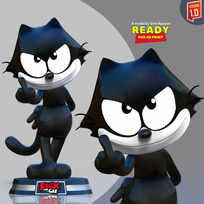 STL - felix the cat render 3
