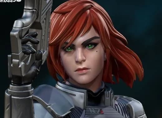 STL - female shapard mass effect