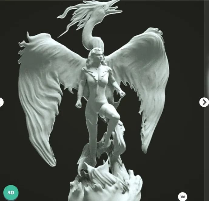 STL - fenix completo objeto decimado