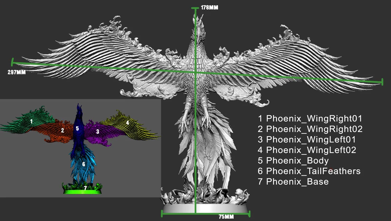 STL - Fenix majestuoso