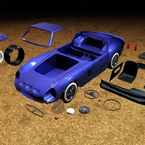 STL - Ferrari 250 GTO Azul