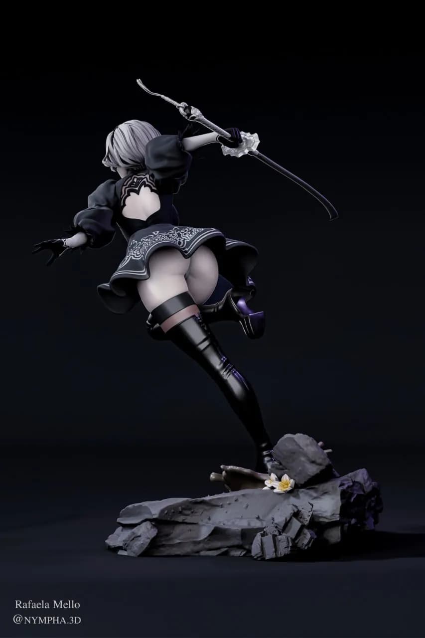 STL - Figura 2B Nier Automata 2 render 4