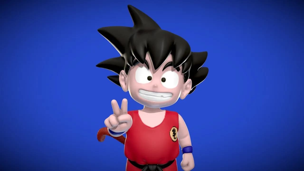 STL - Figura 3D chibi de Goku