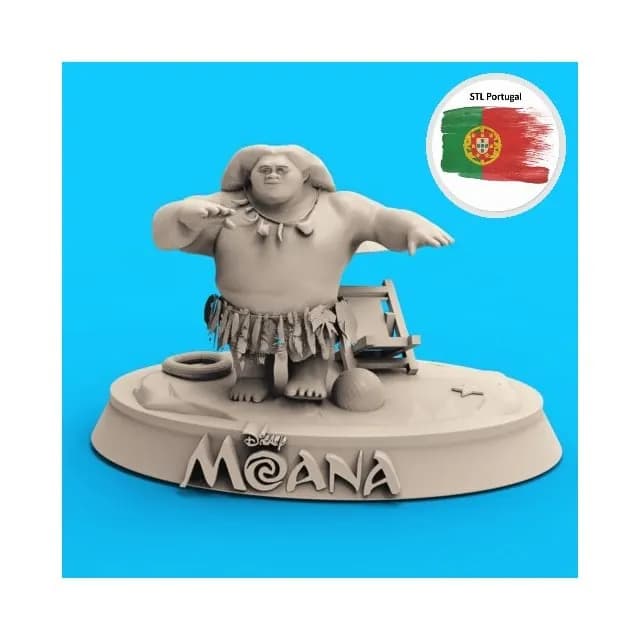 STL - Figura 3D de Maui de Moana render 2