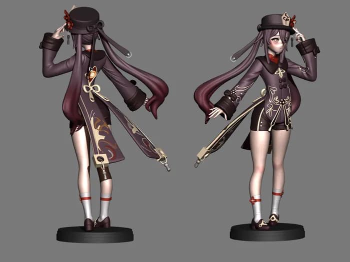 STL - Figura 3D Hu Tao Genshin Impact render 2