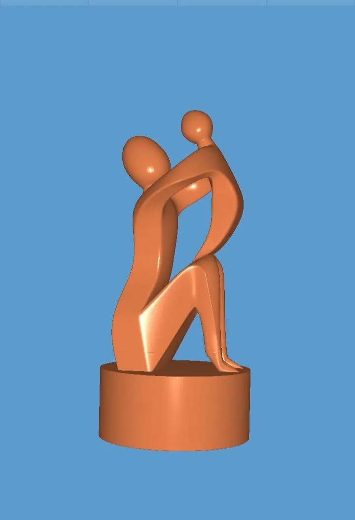 STL - Figura abrazo madre e hijo