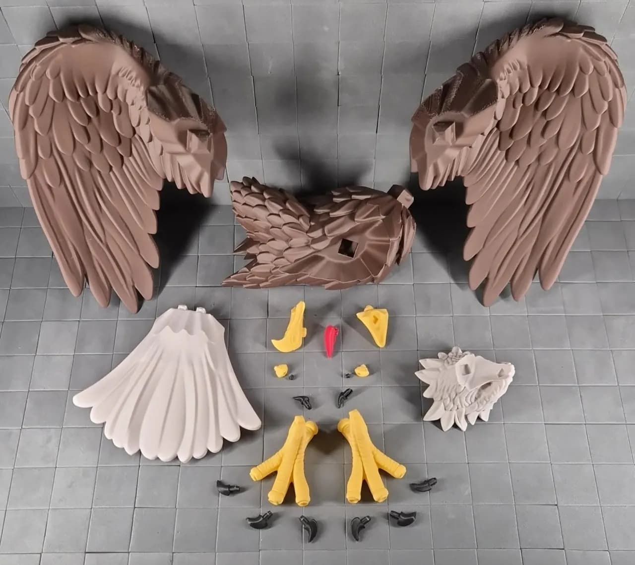 STL - Figura águila calva render 3