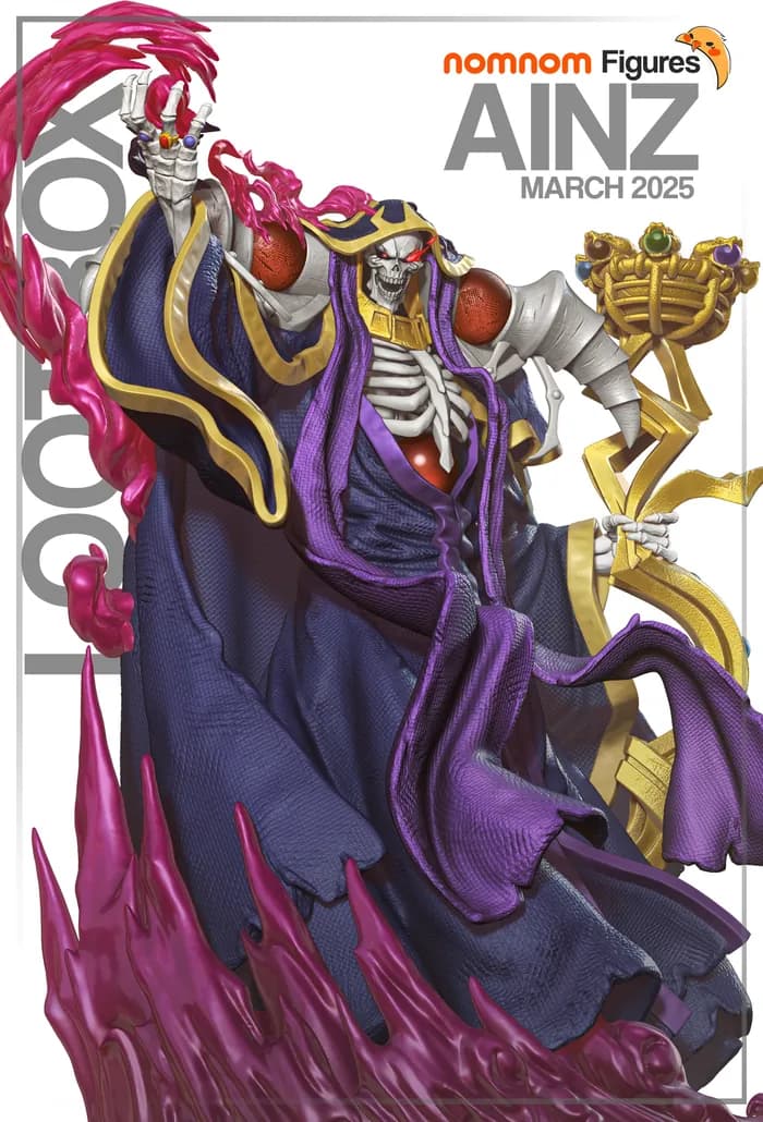 STL - Figura Ainz Ooal Gown de Overlord render 3
