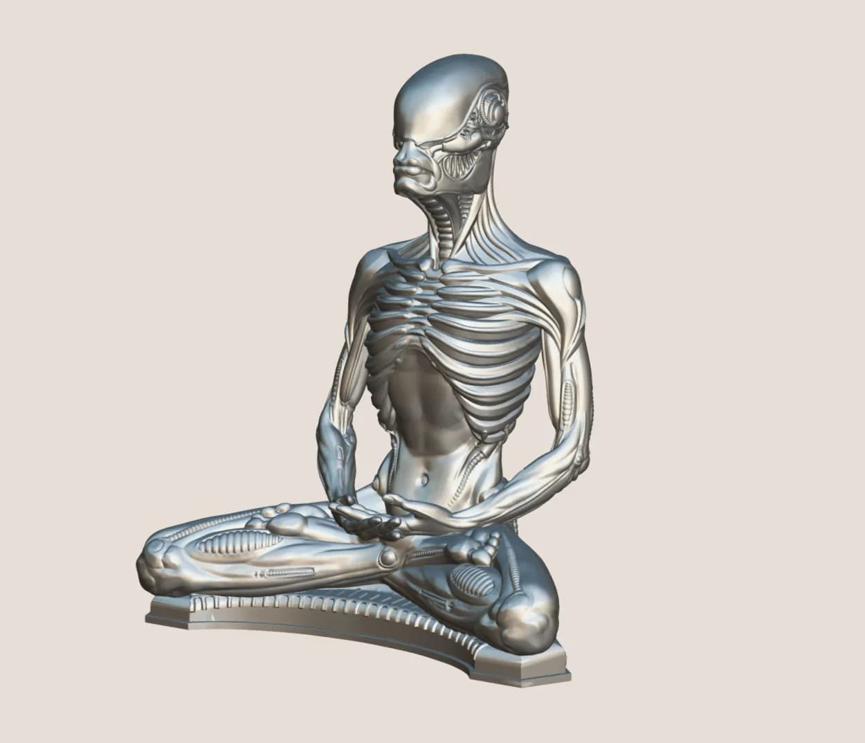 STL - figura alien meditando