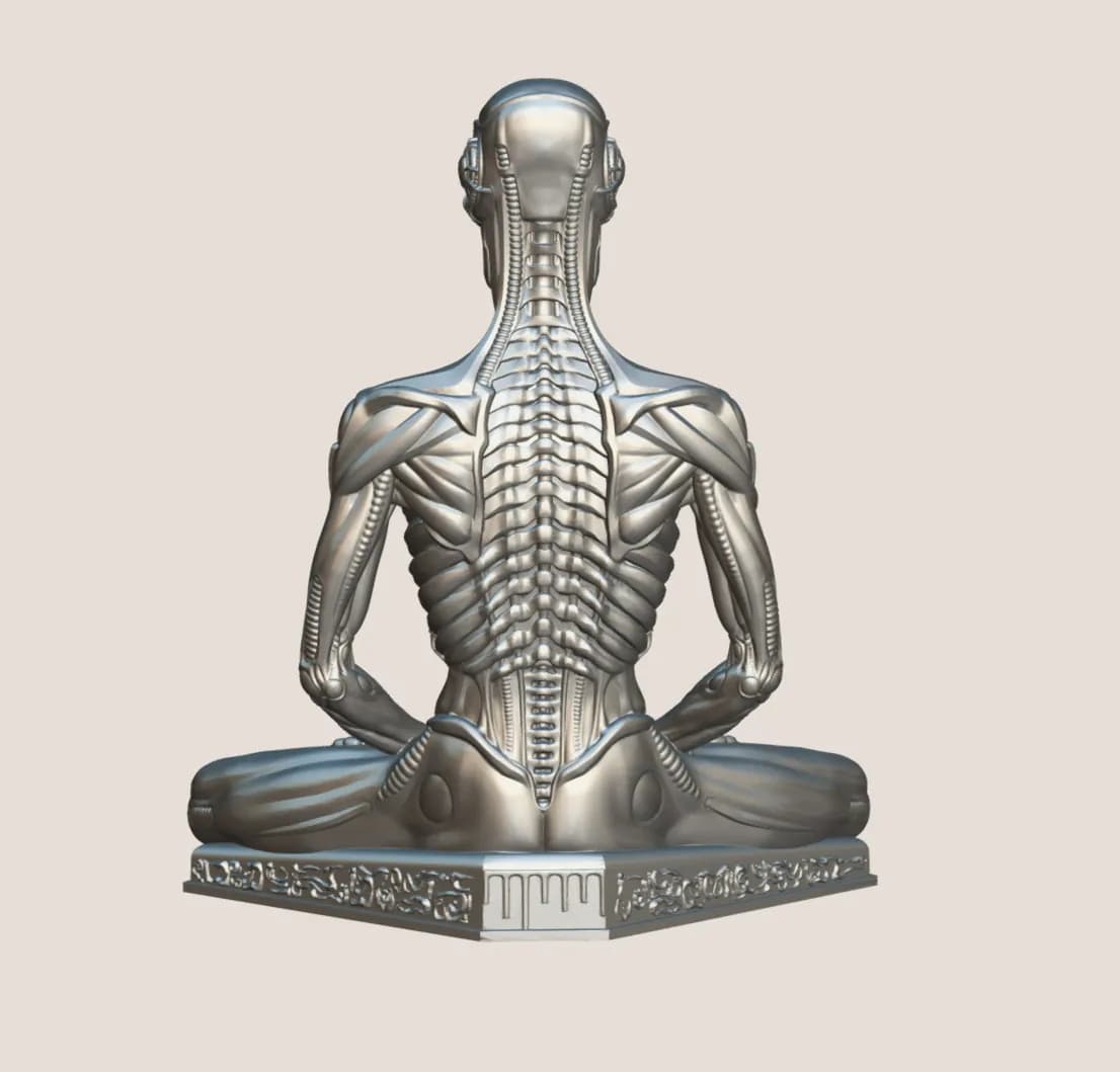 STL - figura alien meditando