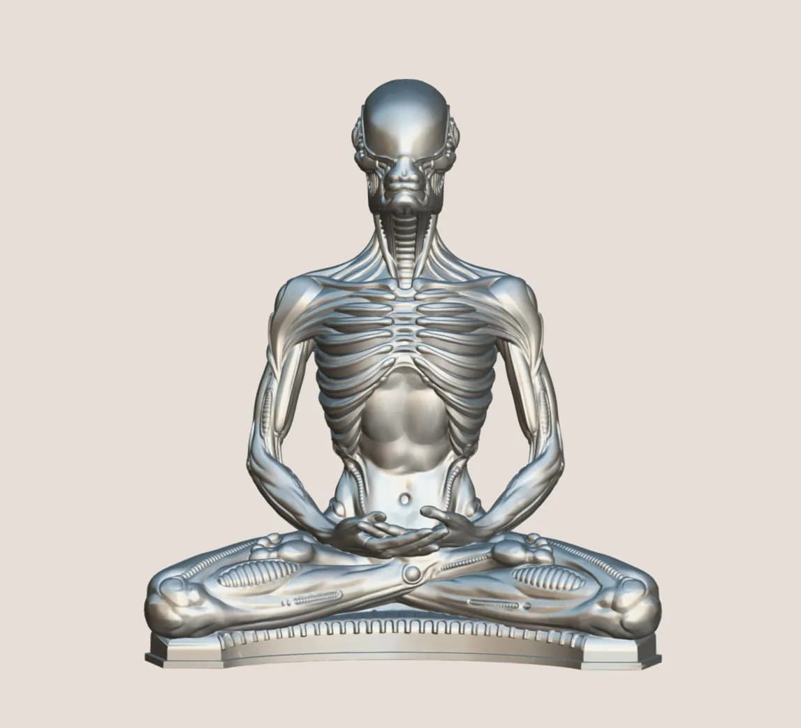 STL - figura alien meditando