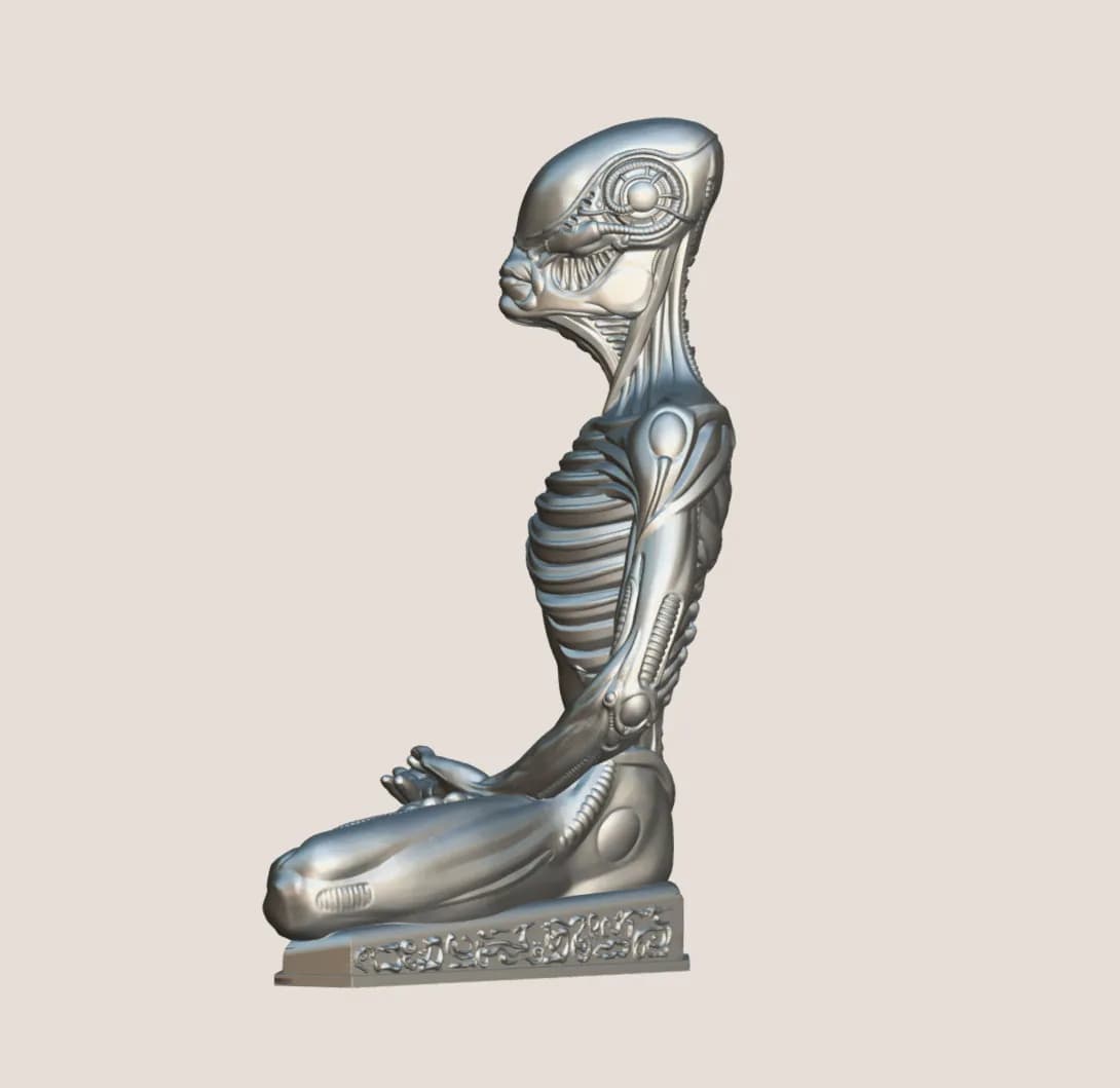 STL - figura alien meditando