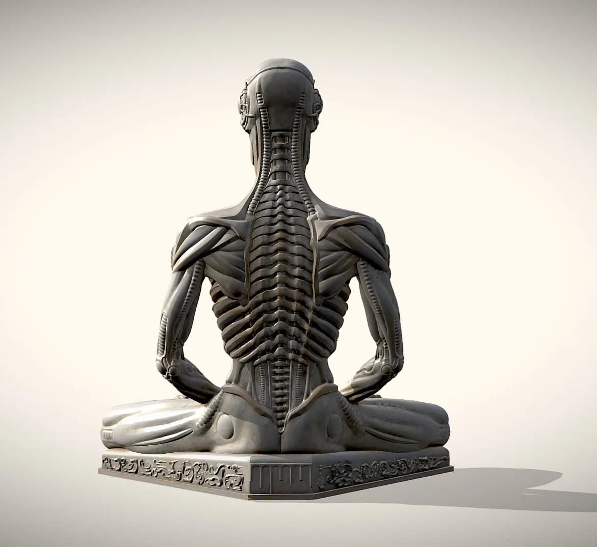 STL - figura alien meditando
