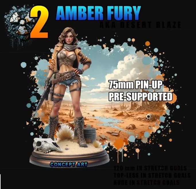 STL - Figura Amber Fury: Desert Blaze