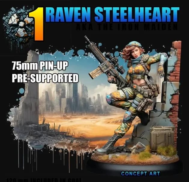 STL - Figura Amber Fury: Desert Blaze render 2