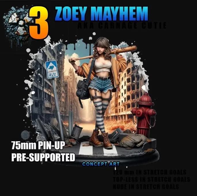 STL - Figura Amber Fury: Desert Blaze render 3