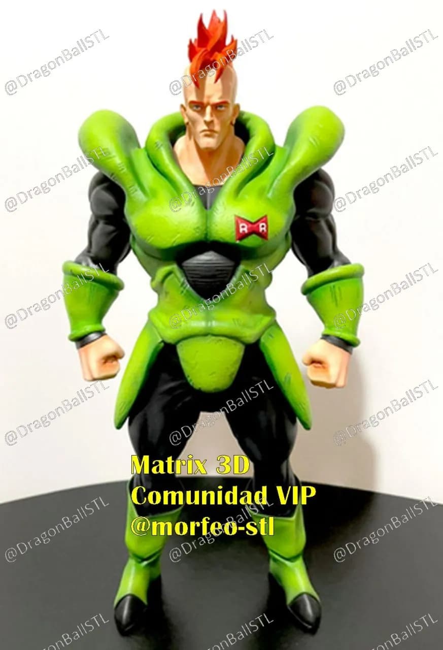 STL - Figura androide 16 Dragon Ball Z