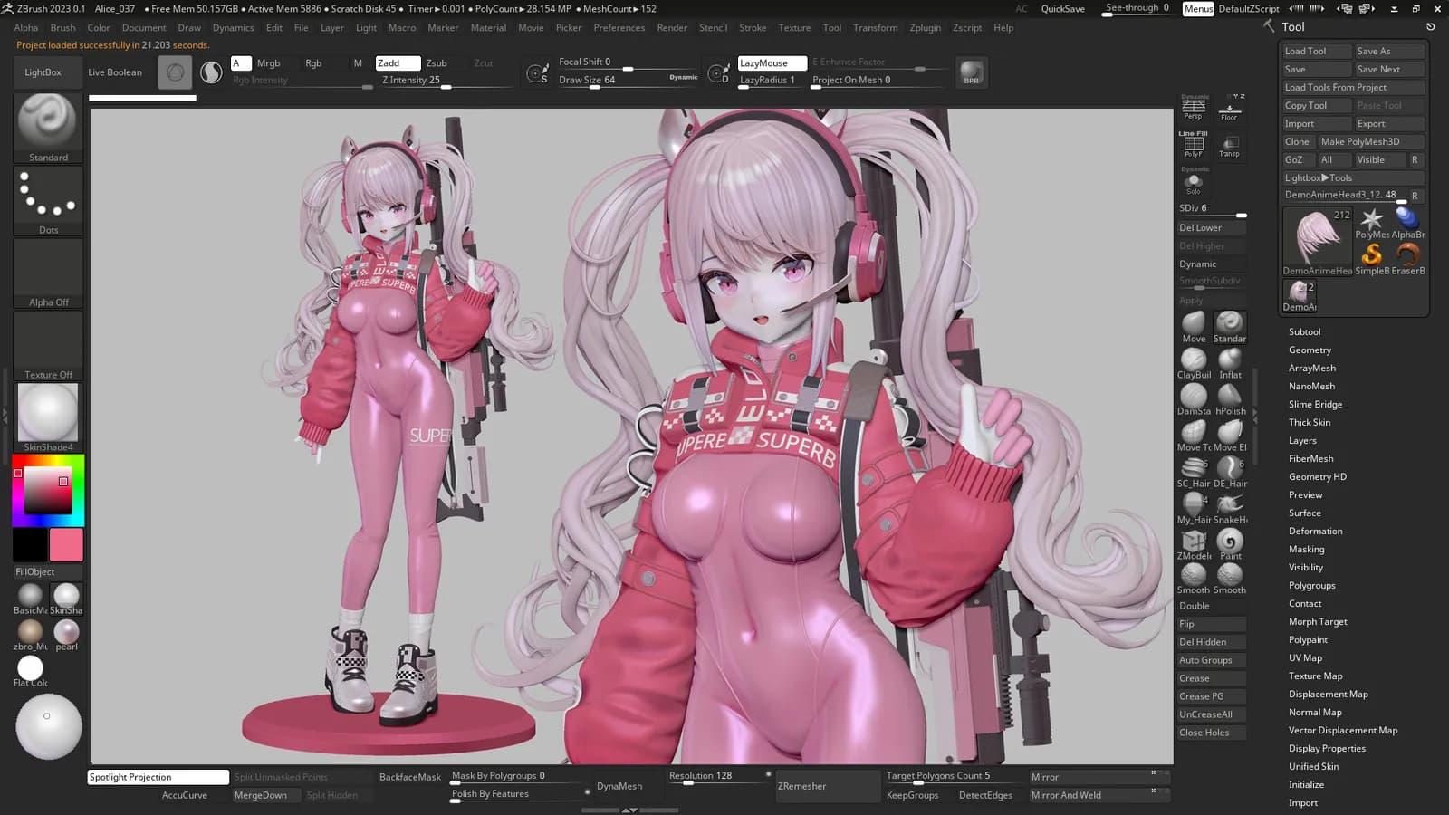 STL - Figura Anya Forger estilo anime render 4