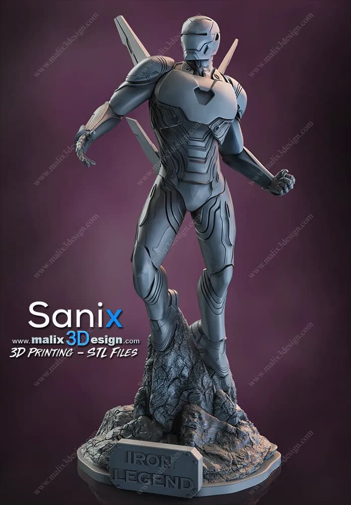 STL - Figura Armadura Iron Legend render 2