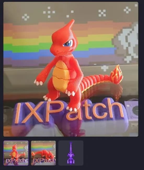 STL - Figura articulada de Charmander