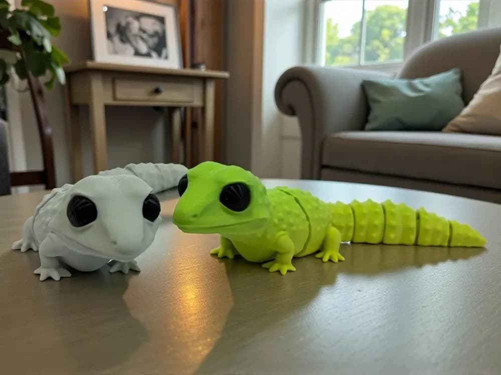 STL - Figura articulada de gecko render 2