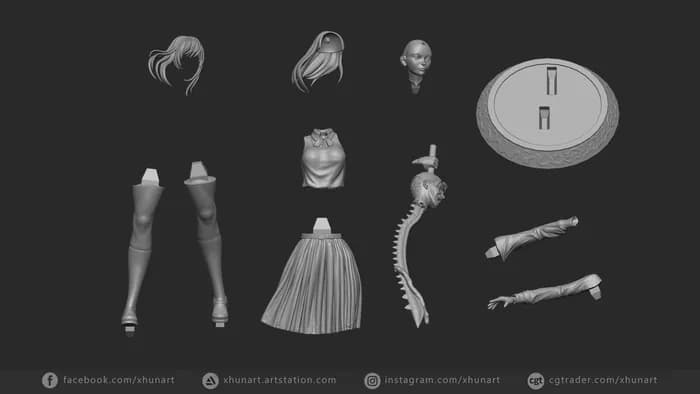 STL - Figura Asa Mitaka render 2