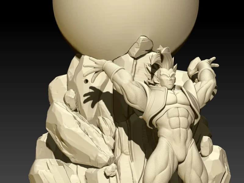 STL - Figura Baby Vegeta Dragon Ball GT render 5