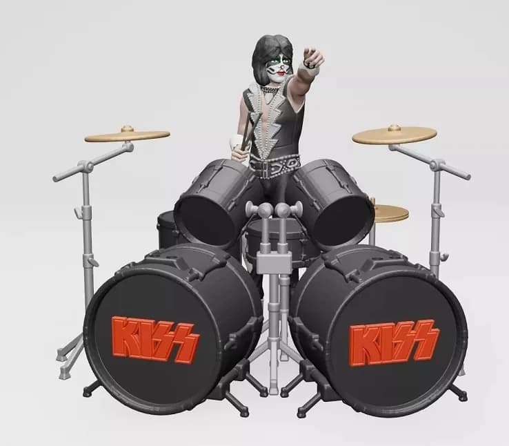 STL - figura banda de rock kiss render 2