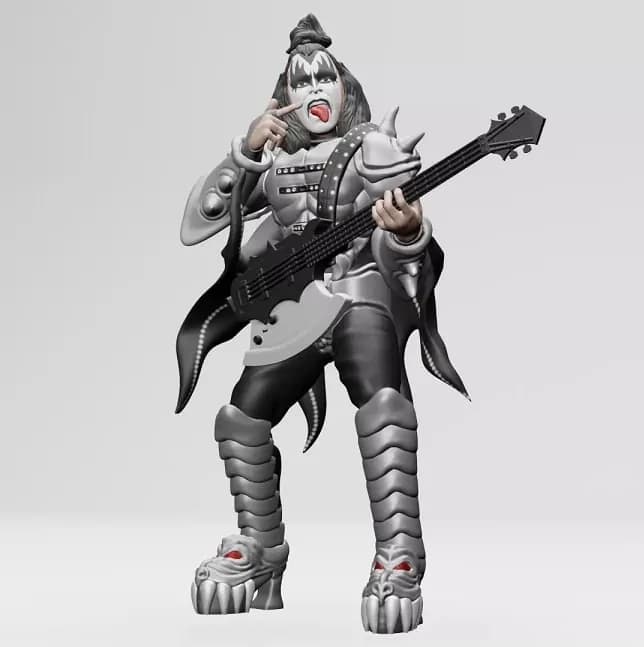 STL - figura banda de rock kiss render 4