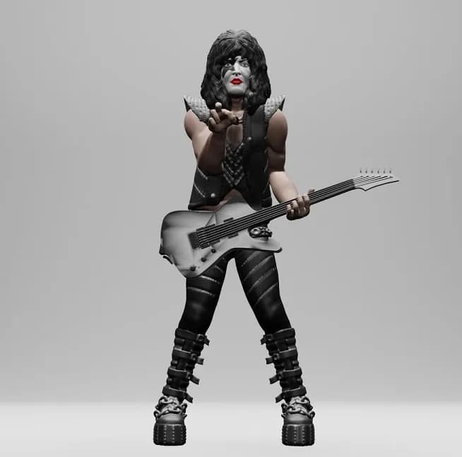 STL - figura banda de rock kiss