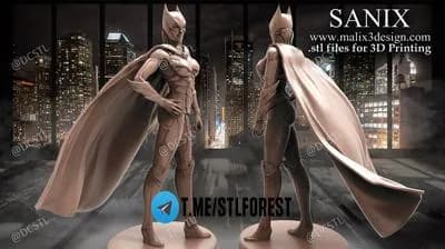 STL - Figura Batgirl Estilo Samurai