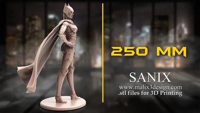 STL - Figura Batgirl Estilo Samurai