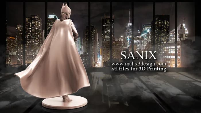 STL - Figura Batgirl Estilo Samurai