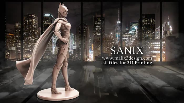 STL - Figura Batgirl Estilo Samurai